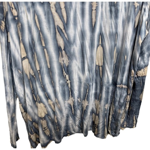 FSL + Apparel Long Sleeve Water Color Tie dye Blue Cream Size Small Medium - Picture 3 of 6